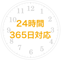 24時間365日対応